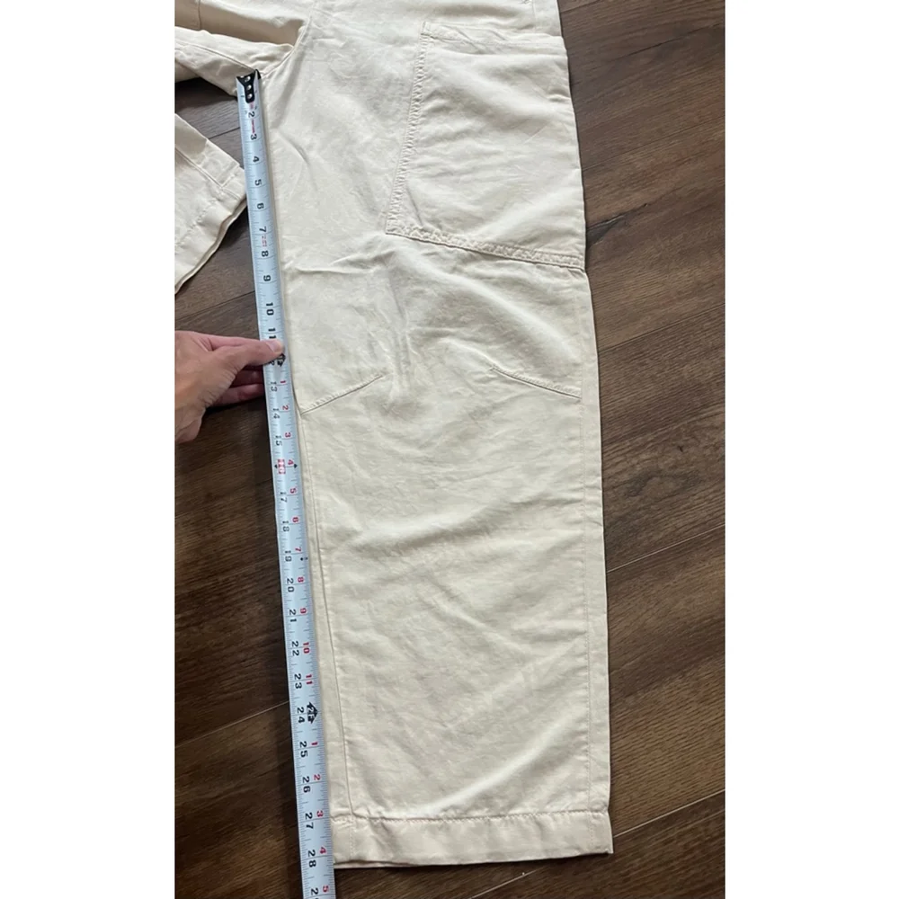 Zara NWT linen blend cargo pants size S